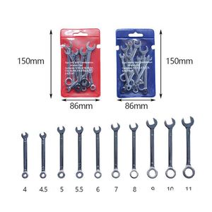 Hand Tools 10Pcs/Set Metric/Inch Ratchet Combination Wrench Set Home Bicycle Motorcycle Car Repair Ring Spanner Socket Wrenches Drop Dh62U