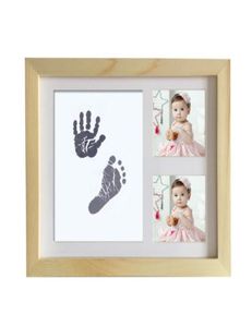 DIY cute Po Frame Newborn Baby Handprint Footprint Touch Ink Pad Baby Growth Memorial po Shower Gift decoration1125950