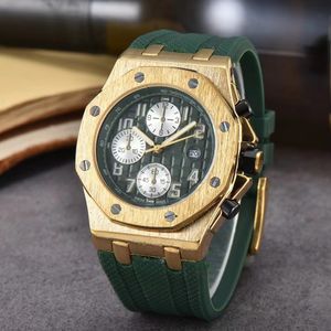 Luxury Mężczyźni Watch Three Eyes Automatyczne zegarek mechaniczny Wysokiej jakości stal ze stali nierdzewnej Waterproof Watch Watching Watch