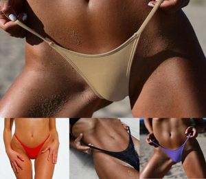Seksi kadın bikini gstring brezilya tangaları mayo mayoları dip mayo tang düz renk fivecolor sarı siyah mor kh3095111