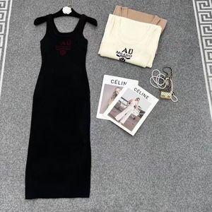 Vestidos casuais novos vestidos de designer de luxo vestidos de roupas femininas para mulheres camisas sem mangas com carta impressa algodão macio verão vestido fino vestido de alta qualidade