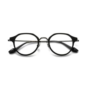 Optiska glasögon för män Kvinnor Retro Designer GMS-636TS Fashion Sheet Glasses Titanium Frame Detaljerad elasticitet Oval Style Anti-Blue Light Lens Plate with Box