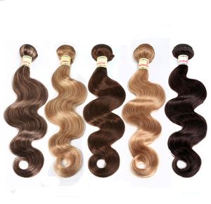 Brazilian Virgin Hair Body Wave Hair Weave Bundles Unprocessed Virgin Brazilian Body Wave Human Hair Extensions Red Brown Blonde3541844