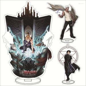 Anahtarlık Anime Fullmetal Alchemist figürü Edward Elric Alphonse Akrilik Standlar Model Winry Rockbell Hohenheim Ayakta İşaretli İşaretler