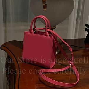 10A Mirror Quality Designer Mini Tote Bag 17cm Womens Genuine Leather Shopping Bag Luxurys Handle Handbags Casual Hot Pink Purse Crossbody Shoulder Strap Box Bag