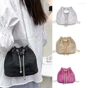 Evening Bags Drawstring Bucket Bag Portable And Eye Catching Crossbody Purse Carry Your Belongings In