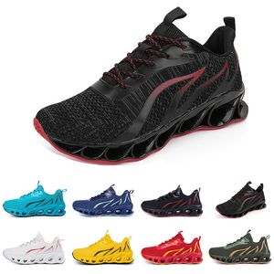 Runningskor Spring Autumn Summer Blue Black Red Pink Mens Low Top Breattable Soft Sole Shoes Flat Sole Men GAI-38