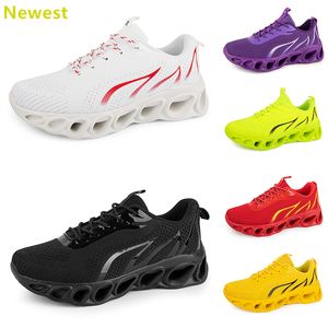 2024 Hot Sale Running Shoes Mens Woman Whites Navys Cream Pinks Black Purple Grey Trainers Sneakers andningsbara färg 74 GAI