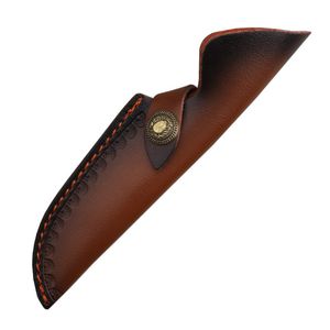 Top Quality S2265 Two-layer general-purpose cowhide leather, Leather Knife Sheath for Fixed Blade 4.8 Inch Knives Brown Basket Weave Sheaths with Belt Holder