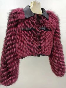 Fur Annsirgra 2023 New Winter Real Fox Fur Coat Jaqueta de luxo com colarinho de manobra grossa e quente de qualidade de rua