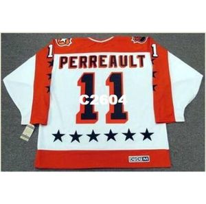 Maglia da uomo 11 GILBERT PERREAULT 1984 Wales quotAll Starquot CCM Vintage Retro Hockey o personalizzata con qualsiasi nome o numero retrò Jers8949099