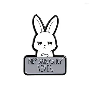 Brooches Me Sarcastic Never Enamel Pins Custom Cute Feminist Brooch Funny Sarcasm Metal Badges Jewelry Gift Drop