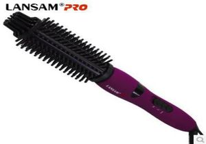 LANSAM LS8130 Pro Purple Tourmaline Ceramic Hair Curling Iron Styling Brush9761453