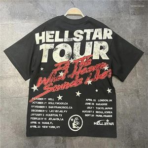 Streetwear Y2K Herren T-Shirts Hip Hop Retro Grafikdruck Baumwolle Rundhals Übergroßes T-Shirt Harajuku Gothic Tops