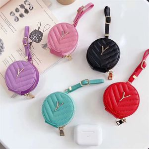 Varumärkesdesigner Air Pods Case Mens Womens Letter Leather Airpod Cases Wireless AirPods 1 2 3 Pro Stripe Earpens Protector Accessory