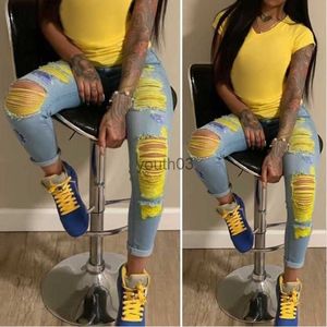 Women's Jeans Luxury designers Jeans Stylish Waisted Ripped Denim fashion motorcycle sportswear 240304