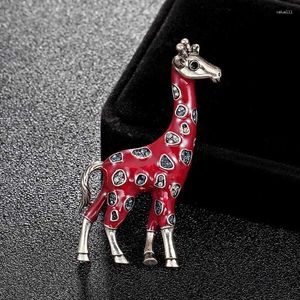 Brosches mode ankomst giraff djur smycken för män barn gåvor märke gul emalj broscher kvinnors vintage stift brosch