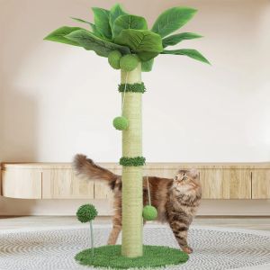 Maskiner Cat Scratching Post 33 Inch Tall Scratching Post för stor kattskrapstolpe med Sisal Rope Cat Scratcher för inomhuskatter