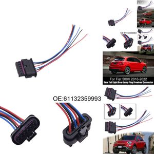 Nova luz traseira lâmpada plug conector pré-fio 61132359993 para fiat 500x 6 2016-2022 pinos luzes traseiras acessórios do carro novo