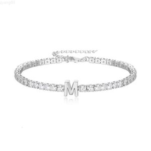 2023 Anpassade bokstäver Tennisarmband 14K White Lab Grown Diamond Tennis Chain Fine Diamond Jewelry for Women Men