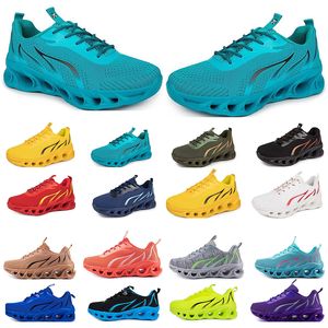 Spring Men Women Shoes Running Shoes Fashion Sports Lämpliga sneakers Leisure Lace-up Color Black White Blocking Antiskid Big Size Gai 358