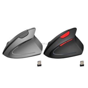 Fareler Kablosuz Fare Ergonomik Optik 2.4g 800/1600/2400dpi Hafif Bilek İyileştirici dikey fareler PC için fare ped kiti