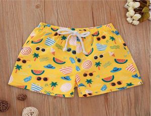 Bebê praia verão beira-mar árvore de vidro melancia impressão troncos de natação menina menino casual board shorts crianças roupas de natação 2186287