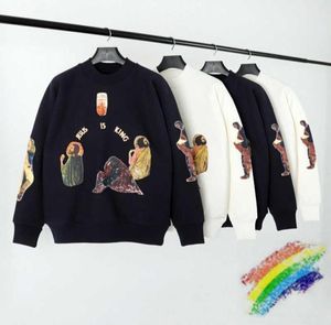 Kalite İsa Kral Crewneck Sweatshirts Erkek Kadın Pazar Köpük Baskı Hizmeti Batı Hoodie Q08315717029