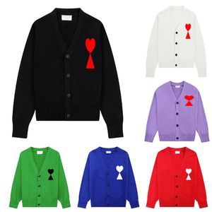 cardigan amis designer cardigan suéter homens mulheres moda homens mulheres sênior clássico lazer multicolor outono inverno manter aquecido confortável amis tipos de escolha 0