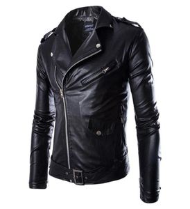 Moda masculina jaqueta de couro do plutônio primavera outono novo estilo britânico jaqueta de couro da motocicleta casaco masculino preto marrom m3xl5362127