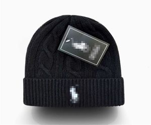 Novo gorro designer gorro luxo polo chapéu temperamento versátil malha quente carta polo design 22 cores L-2