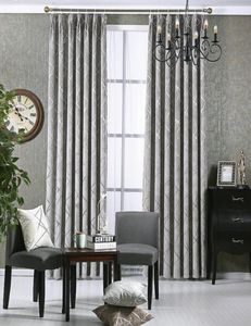 New Style Windows Curtain For Living Room Bedroom el Gold chenille Jacquard Flowers Drapes Blackout Window Drapes Custom Made F3409637
