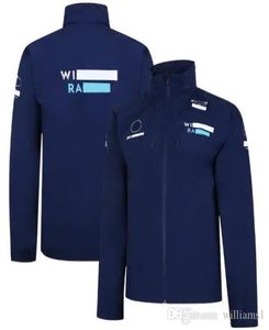 2021F1 Racing Team Williams Zip Jacket Men039s Long Sleeve Sweater Downhill Jersey can be customized1050817