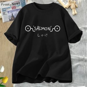 T-shirt Anime Inumaki Toge Salmon T Shirt JJK Jujutsu Kaisen Tshirt Gojo Graphic T-shirt Streetwear T-shirt da donna a maniche corte anni '90