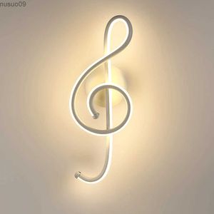 Wall Lamp Multi-Function LED Wall Lamp Musical Note Restaurant Art Decor Musical Note Wall Lamp Bedside Night Light Modern