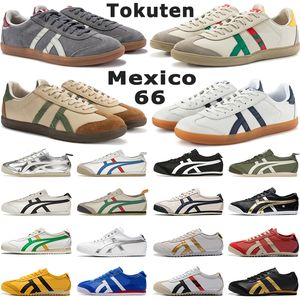 Designer og scarpe casual Onitsukass Tiger Mexico 66 preparatore atletico uomo donna sport Argento Off Mantle Green Cream scarpe da ginnastica da jogging all'aperto mocassini con piattaforma