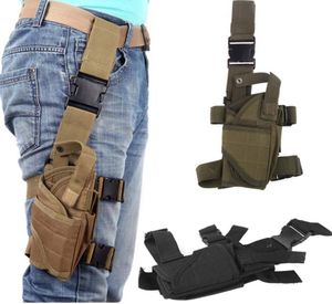 5 cores ajustável tático puttee coxa perna shouder pistola coldre bolsa acampamento envolvente caça ao ar livre acessórios2935090