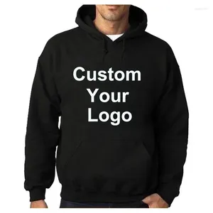 Men's Hoodies 2024 Custom Your Logo Hoodie For Men And Women Couples Fleece Warm Loose Fit