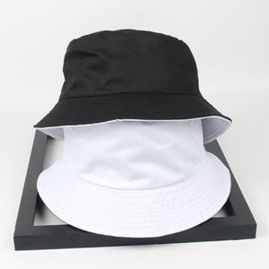 Cloches zwei Seiten reversibler schwarz weißer fester Eimer Hut Unisex Chapeau Modefischerei Wanderwanderung Bob Caps Frauen Männer Panama Sommer1293z