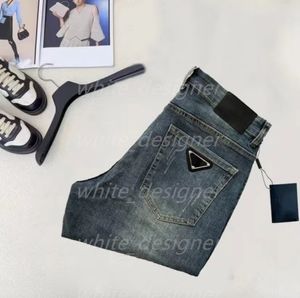 Calças de brim calças de brim jeans masculino PPDDA Jeans slim encaixe nova marca na moda versátil calças retas bordado quilting rasgado marca calça vintage mens