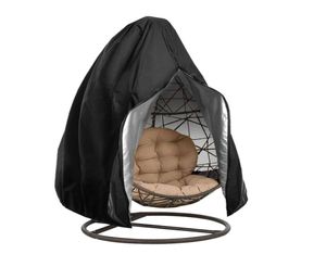 Vattentät uteplatsstol Cover Egg Swing Chair Dust Cover Protector med dragkedja skyddande fodral utomhus hängande äggstol täcker y2008377325