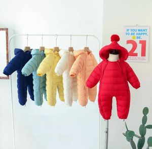 Detaliczne zimowe noworodki zagęszczenie bawełny ciepły romper świąteczny kombinezon ubrania Onepiece bejs onesies Kids Designer2074256