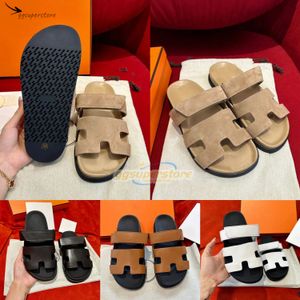 Slide Designer Slippers Beach Classic Flat Sandals Luxury Summer Summer Leather Flop Flops Top Qualit