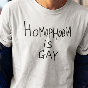 T-shirt Homophobia Is Gay T Shirts Streetwear Pride Lgbt Tee Shirt Summer Casual Short Sleve Letter Print Tshirt Womens Clothing
