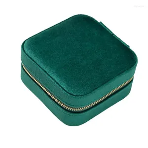 Bottiglie di stoccaggio Contenitore di gioielli da viaggio in peluche Organizer Mini Custodia per regali per donne Ragazze Display portatili Anelli Orecchini