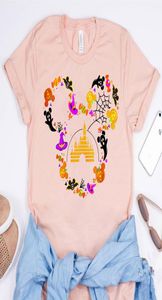 Camicia da donna Halloween Divertente Magic Kingdom Mouse Micky Halloween Tees Carino zucca Autunno Camicia Ringraziamento Camicia Harajuku maglietta 215493659