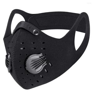 Caschi da moto Maschera da ciclismo Maschere antinquinamento al carbone attivo Valvola di respirazione protettiva con filtro antipolvere antivento