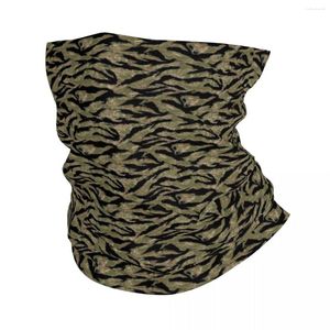 Bandanas Tiger Stripes Camouflage Bandana Neck Warmer Women Men Winter Ski Hiking Scarf Gaiter Army Tactical Camo Face Cover