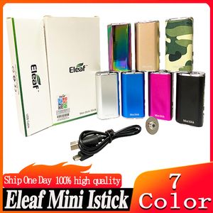 Kit de bateria Eleaf Mini iStick 10W embutido 1050mAh caixa de tensão variável mod com cabo USB conector eGo incluído