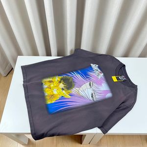 Designer tee stjärnor japan klassisk anime vintage tvättade tee män t shirt skateboard sommar casual frihet street bär kvinnor tshirt 24SS 5 mars